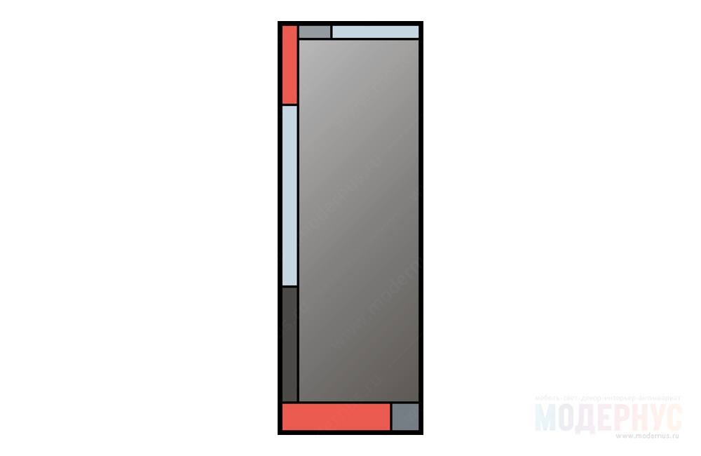 дизайнерское зеркало Mondrian Floor модель от Georgy Leftar в интерьере, фото 3