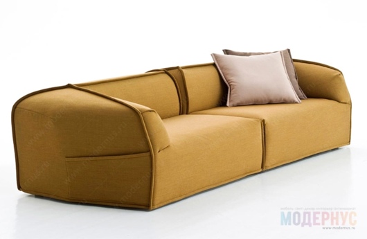 Реплика стильного дизайнерского дивана обитого приятным текстилем, фото 24