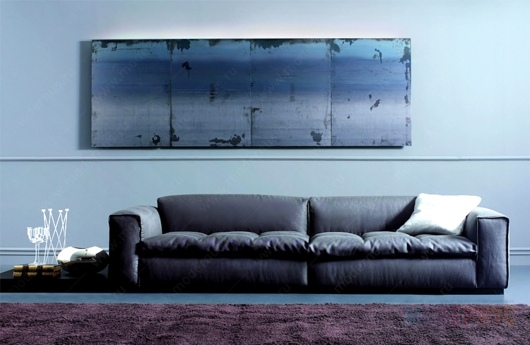 Реплика четырехместного дизайнерского дивана обитого текстилем, фото 31