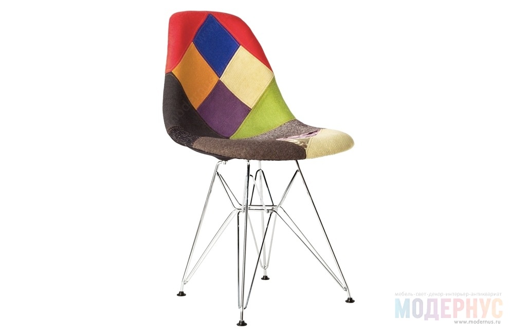 дизайнерский стул DSR Style Patchwork модель от Charles & Ray Eames в интерьере, фото 1
