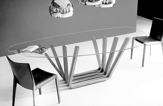 обеденный стол Domino Glass дизайн Модернус фото 2