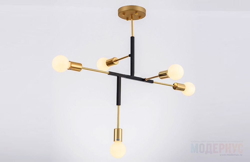 дизайнерская люстра Cliff Suspension Lamp модель от Lambert et Fils в интерьере, фото 1