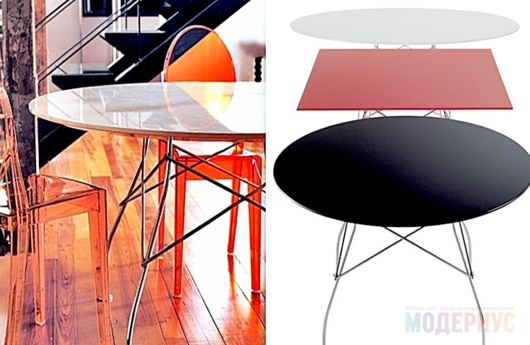 обеденный стол Glossy Table Square дизайн Antonio Citterio фото 5