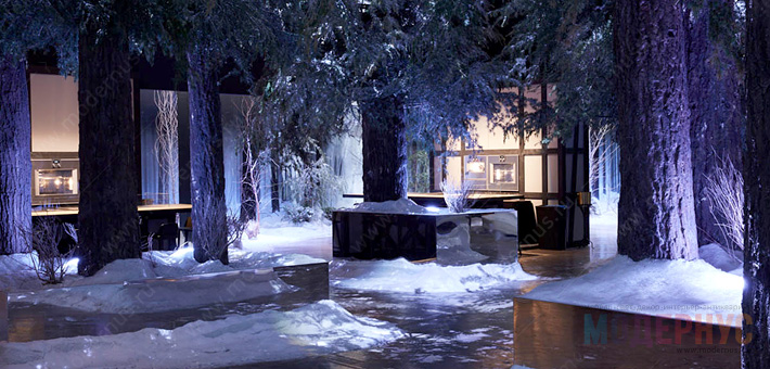 Дизайн интерьера ресторана-инсталляции The Black Forest в Лос-Анжелесе