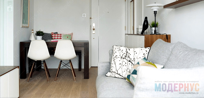 Интересная мягкая мебель в современном интерьере небольшой квартиры, фото 1