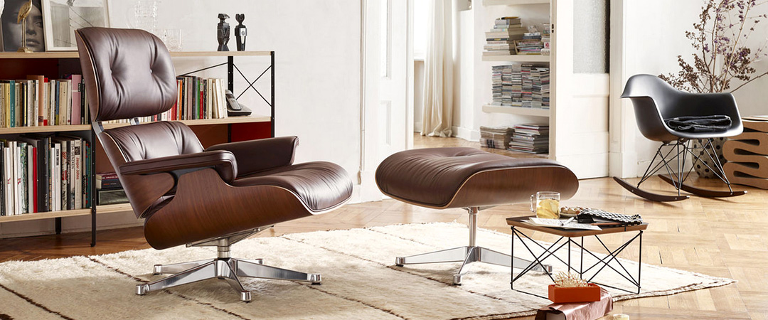 Стильное кресло Eames Lounge Chair в интерьере