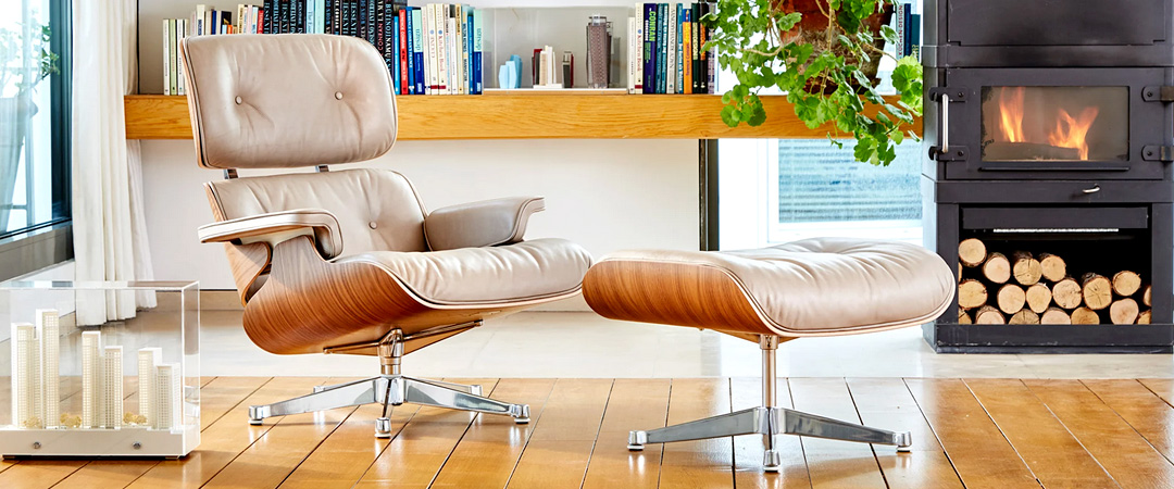 Комфортное кресло Eames Lounge Chair в интерьере