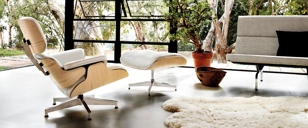 Уютное кресло Eames Lounge Chair в интерьере