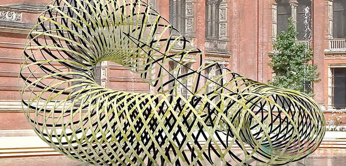 Bamboo Ring: Weaving to Lightness Кенго Кума для V A Museum на London Design Festival, фото 2