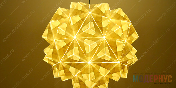 Дизайнерская люстра в стиле оригами