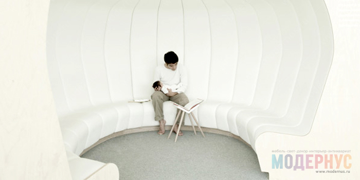 Комнаты-коконы для чтения в библиотеке университета EPFL в Лозанне