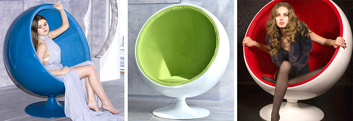 Шикарное кресло-шар Ball Chair работы дизайнера Ээро Аарнио, фото 3