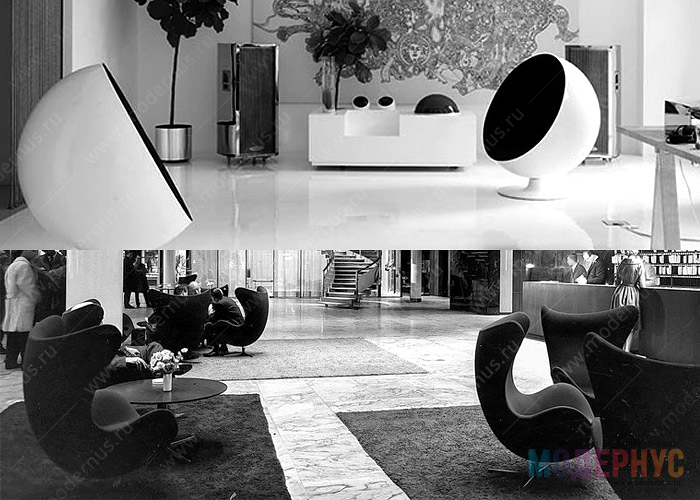 Легендарные дизайнерские кресла Egg от Arne Jacobsen и Ball от Eero Aarnio с быстрой доставкой